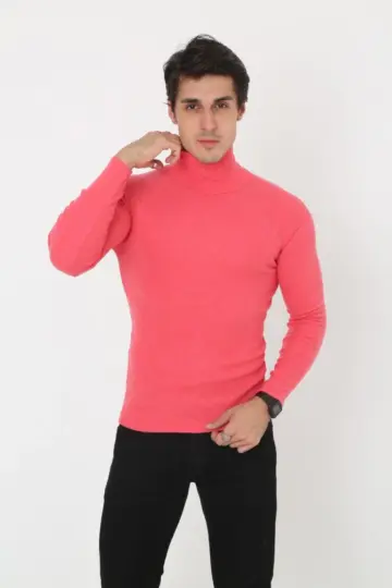 Fitilli Kaşkorse Kumaş Boğazlı Full Likralı Slimfit Body - Pembe