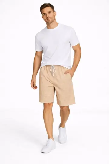 Yazlık Şort - Bej