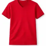 Genç Kız Çocuk V Yaka Tişört Model - Kırmızı