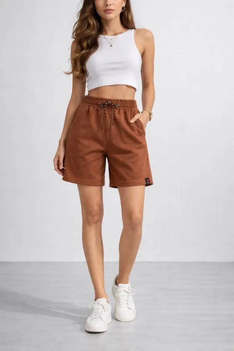 Yazlık Şort - Kahverengi
