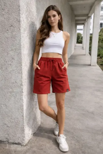 Yazlık Şort - Turuncu