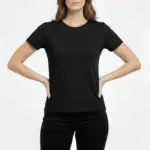 T-Shirt Bisiklet Yaka Slim Fit Likralı Tişört Yazlık Basic Body - Siyah