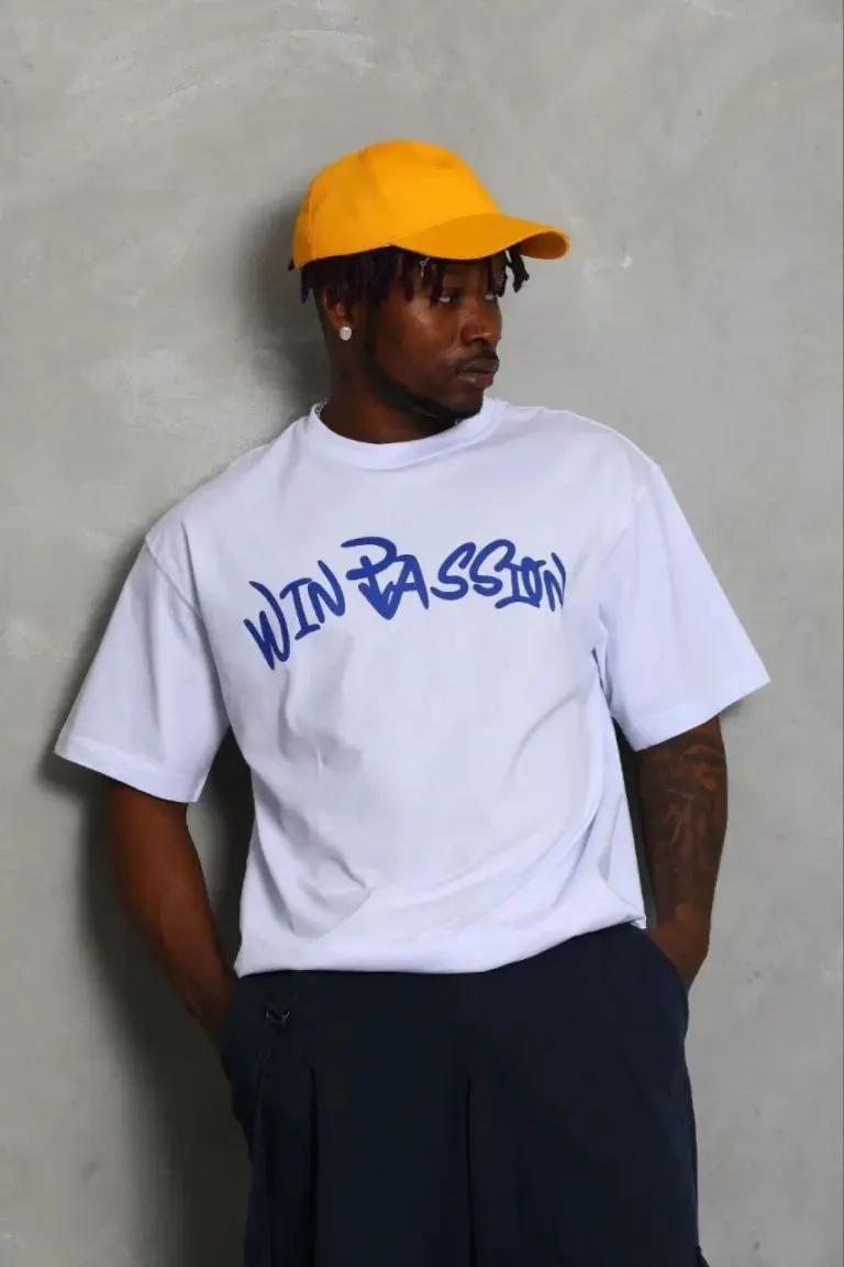 Baskılı T-Shirt Kısa Kol Bisiklet Yaka Regular Fit Tişört - Beyaz