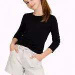 Kız Çocuk Basic Uzun Kollu Tişört Okul Günlük Rahat T-Shirt - Siyah