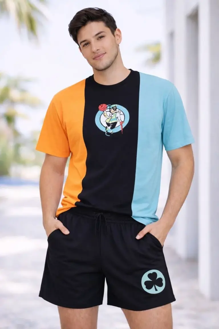 Nakışlı Tişört Şort İkili Takım Oversize Yazlık Kombin - Çok Renkli