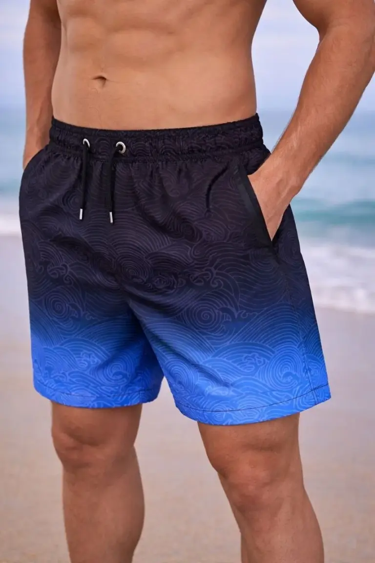 Deniz Şortu Fermuarlı Cepli File Astarlı Hızlı Kuruyan Premium - Çok Renkli