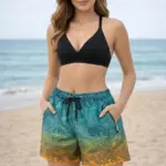 Deniz Şortu Fermuarlı Cepli File Astarlı Hızlı Kuruyan Premium - Çok Renkli