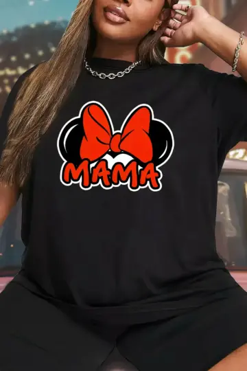 Anneler Günü Baskılı T-shirt - Siyah