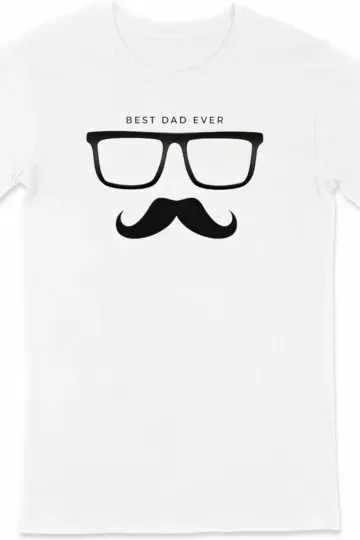 Babalar Günü Baskılı T-shirt - Beyaz