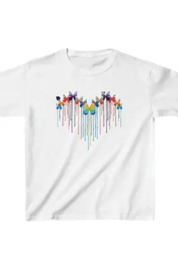 Unisex Baskılı T-Shirt - Beyaz