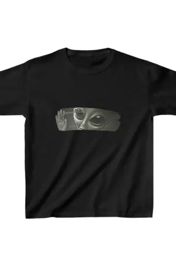 Unisex Baskılı T-Shirt - Siyah