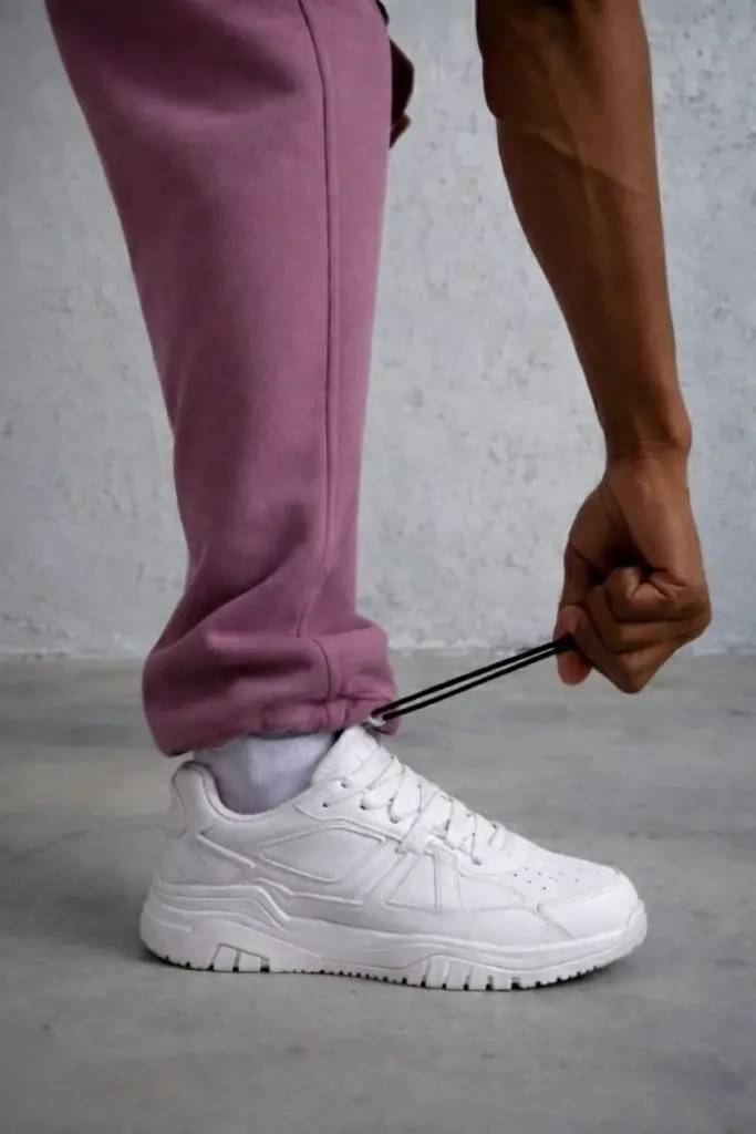 Baggy Cepli Eşofman Altı 3 İplik Pamuklu Pantolon - Gül Kurusu