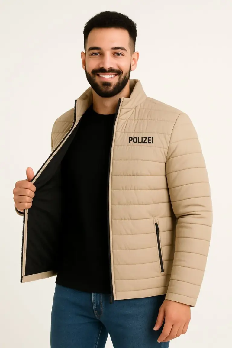 Mikro Su İtici Kapitone Baskılı Astarlı Fermuarlı Bomber Mont - Bej