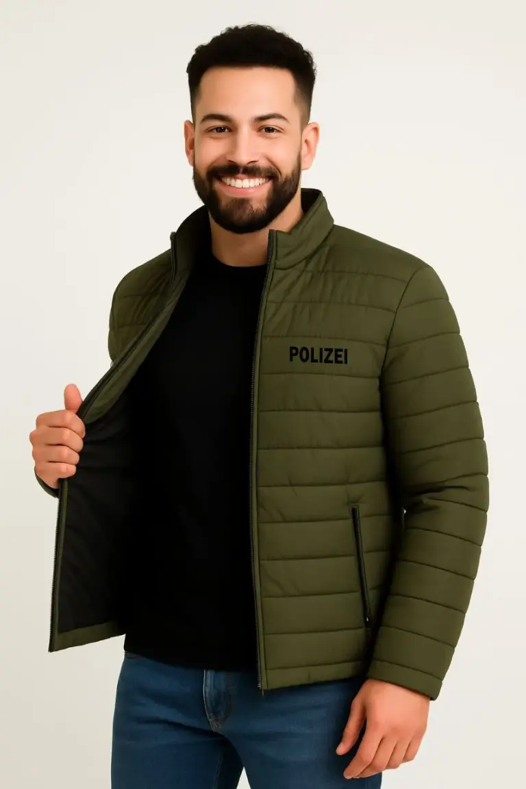 Mikro Su İtici Kapitone Baskılı Astarlı Fermuarlı Bomber Mont - Haki