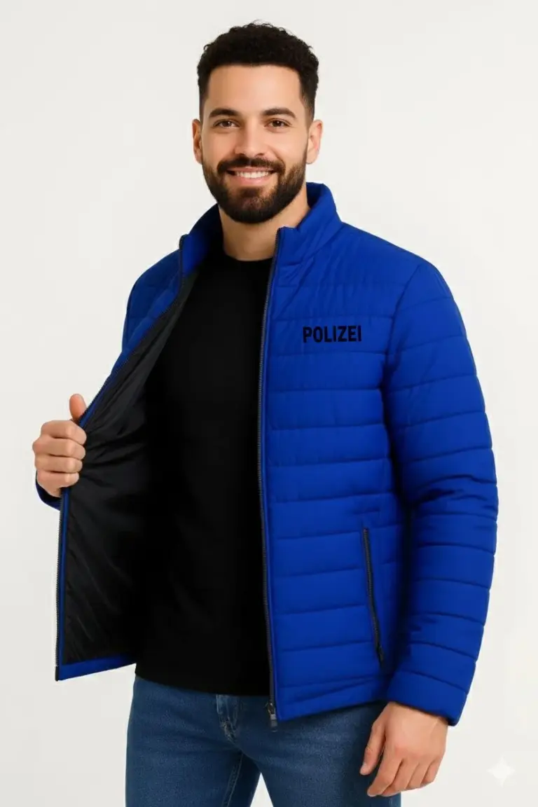 Mikro Su İtici Kapitone Baskılı Astarlı Fermuarlı Bomber Mont - Saks Mavisi