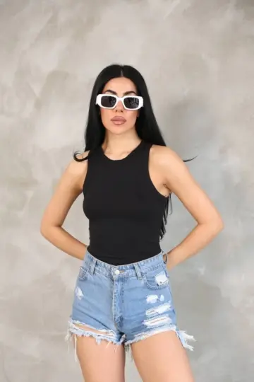 Kolsuz Badi bluz - Siyah