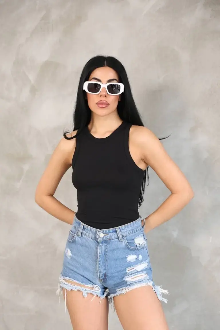 Kolsuz Badi bluz - Siyah