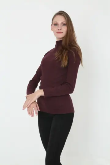 Tam Boğazlı Fitilli Likrali Koşkorse Badi - Bordo