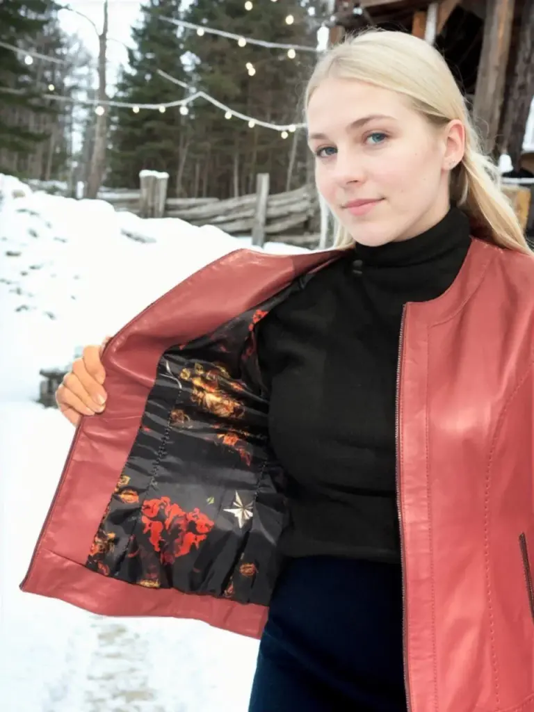 Premium Doğal Deri Ceket - Bordo