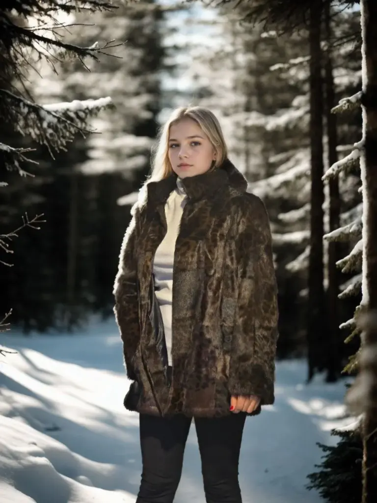 Premium Doğal Kürk Deri Ceket - Leopar