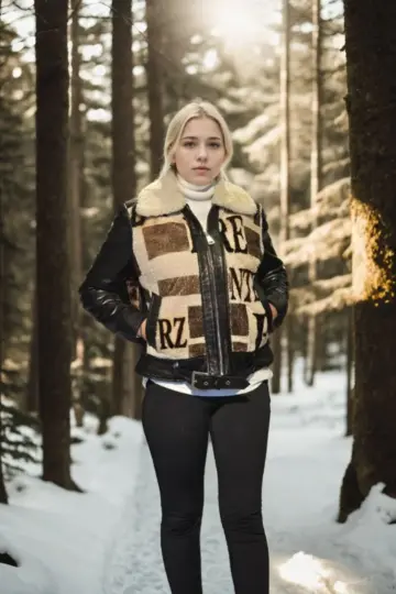 Premium Doğal Deri Kürk - Siyah