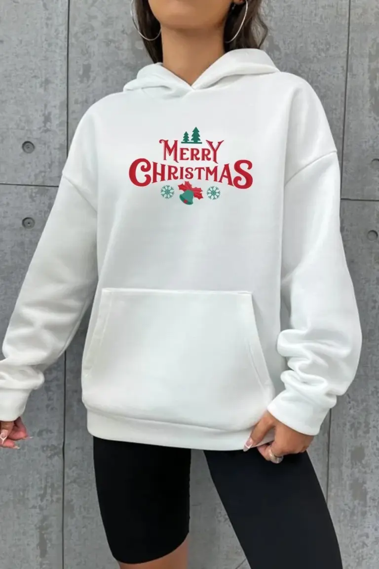 Yılbaşı Merry Chrıstmas Sweatshirt & Hoodie - Beyaz
