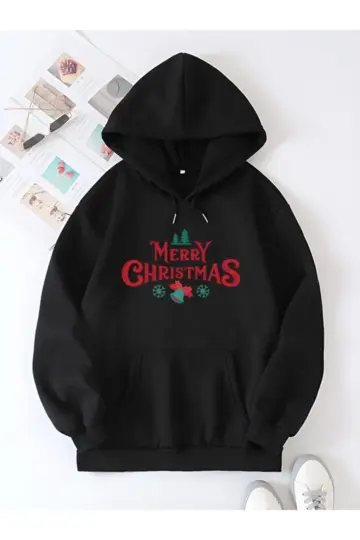 Yılbaşı Merry Chrıstmas Sweatshirt & Hoodie - Siyah