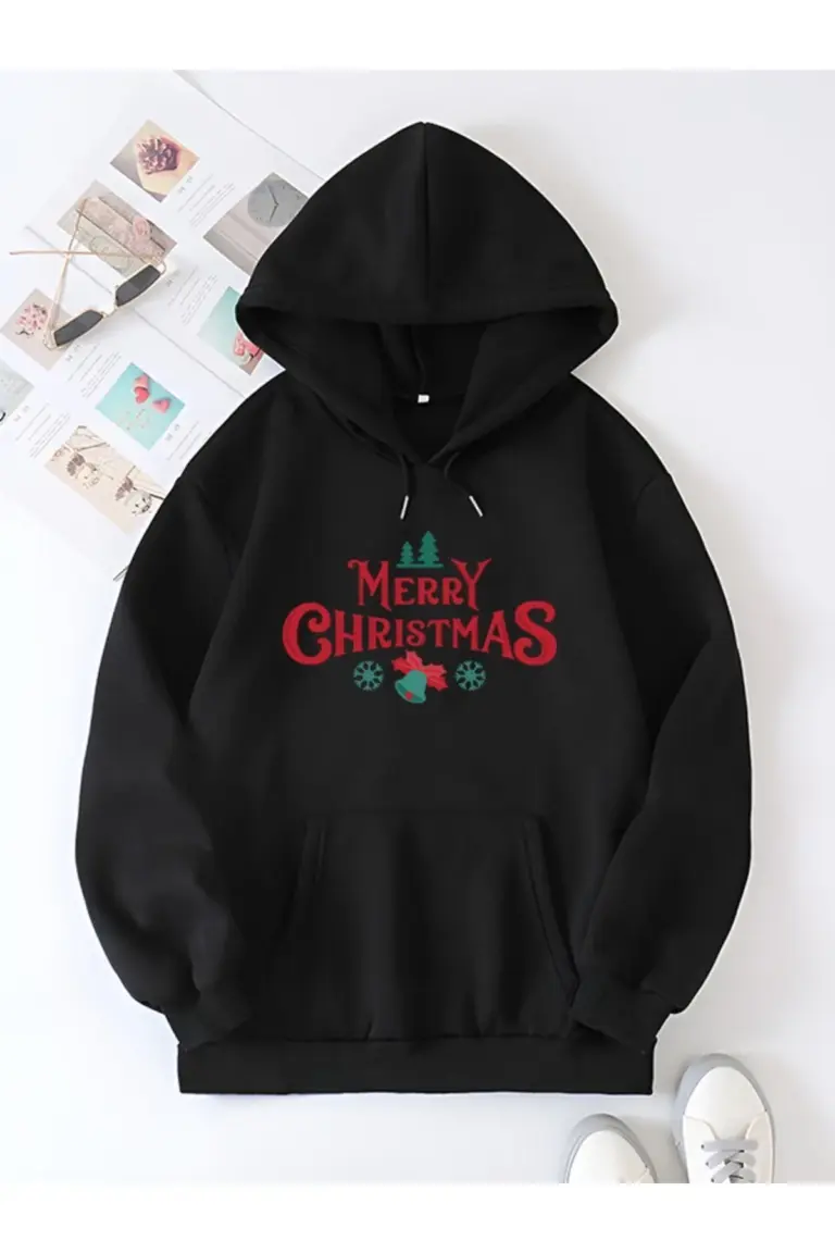 Yılbaşı Merry Chrıstmas Sweatshirt & Hoodie - Siyah