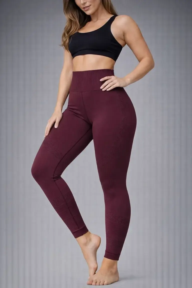 Nonofit Kadın Yüksek Bel Full Extra Toparlayıcı Likralı Ön Arka ve Bilek Desenli - Bordo