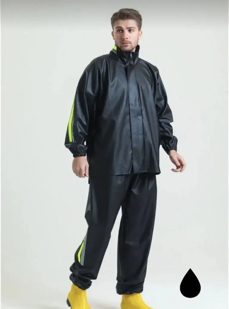 Motorcu Kurye Su Gecirmez Yağmurluk Takım - Siyah