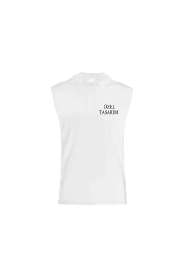 Tişört Tasarla Kapüşonlu Sıfır Kol Tişört