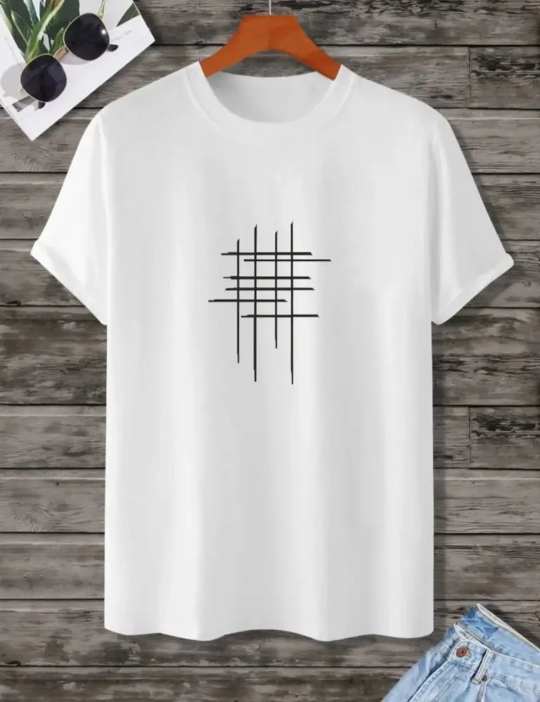 Baskılı Oversize  kısa kol T-Shirt - Beyaz